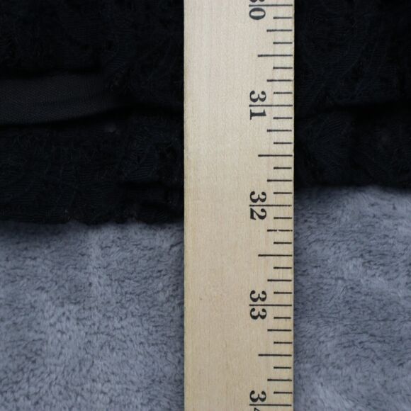 Diva USA Dress Womens L Black Laced Round Neck Sleeveless A Line Back Zip - Picture 5 of 16